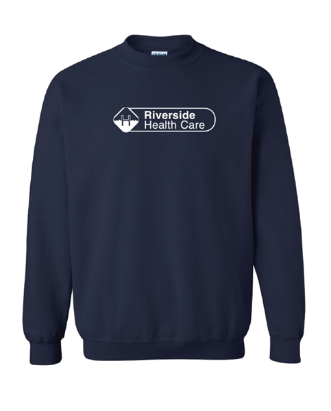 Picture of Riverside Health Care Crew Neck Sweater (Navy - One Colour Logo)